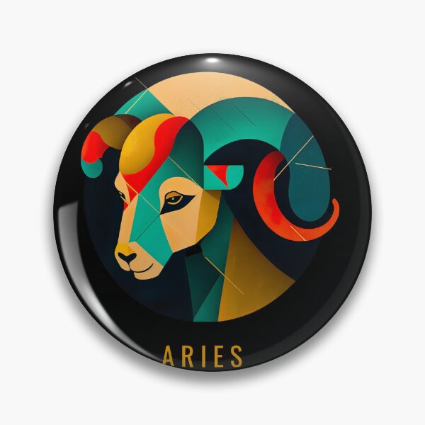 Item preview, Aries Zodiac Sign cubism style designed and sold by MeowStore21.