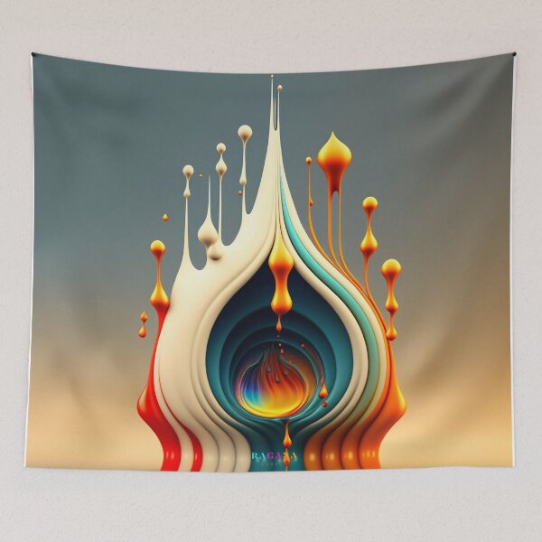 Artikelvorschau, Dripping Colourful Drops in Fibonacci Style for Wall Art, Home and Office Decor entworfen und verkauft von RAGANADesign.