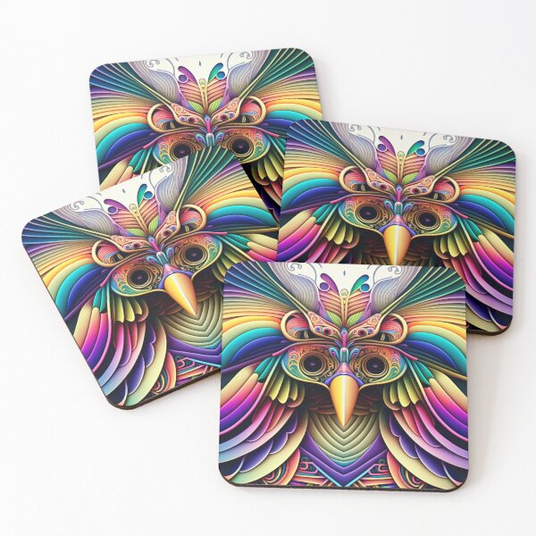 Item preview, Rainbow Bird Pattern | Rainbow Bird | Rainbow Animal | Vivid Bird | Rainbow Firebird | Colorful Butterflies | Native Bird |high resolution designed and sold by Synthetic-Intel.