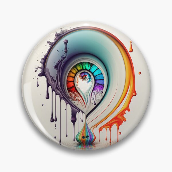 Artikelvorschau, Dripping Colourful Drops in Fibonacci Style for Wall Art, Home and Office Decor entworfen und verkauft von RAGANADesign.