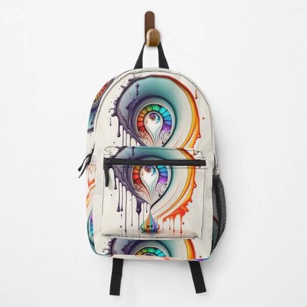 Item preview, Dripping Colourful Drops in Fibonacci Style for Wall Art, Home and Office Decor designed and sold by RAGANADesign.