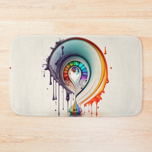 Item preview, Dripping Colourful Drops in Fibonacci Style for Wall Art, Home and Office Decor designed and sold by RAGANADesign.
