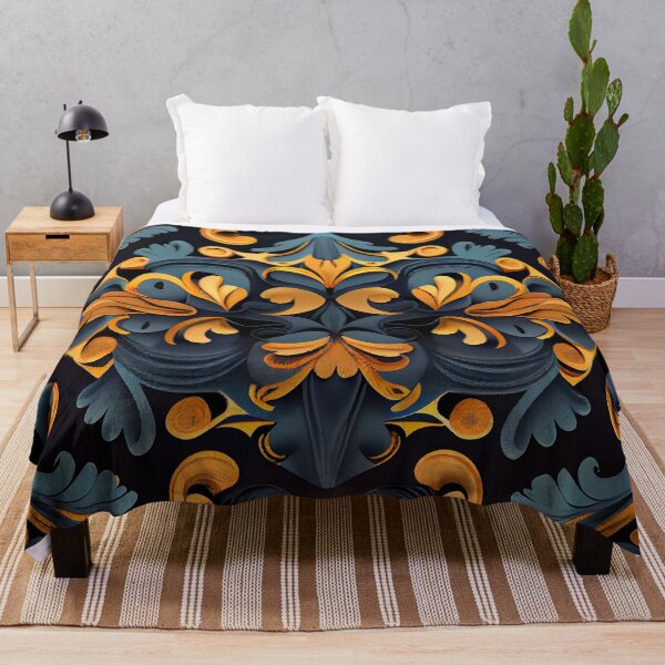 Aperçu de l'œuvre Three Dimensional Contemporary Happy Flat Baroque Pattern Pattern Digital Painting créée et vendue par CodeAndColors.