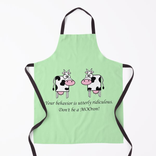 Item preview, Cows talking: Your behavior is utterly ridiculous. Don't be a MOOron! designed and sold by SomeGuyLou.