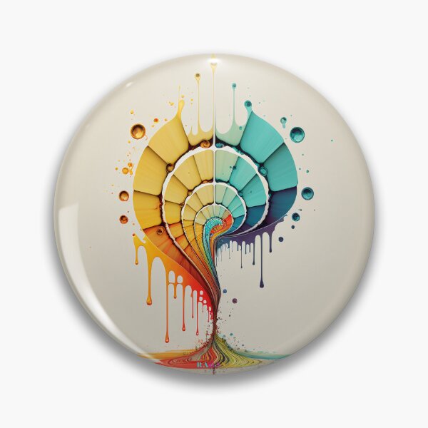 Artikelvorschau, Dripping Colourful Drops in Fibonacci Style for Wall Art, Home and Office Decor entworfen und verkauft von RAGANADesign.