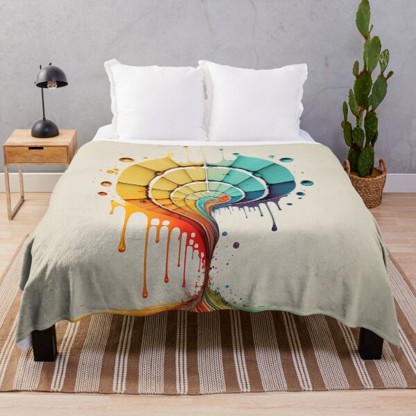 Item preview, Dripping Colourful Drops in Fibonacci Style for Wall Art, Home and Office Decor designed and sold by RAGANADesign.