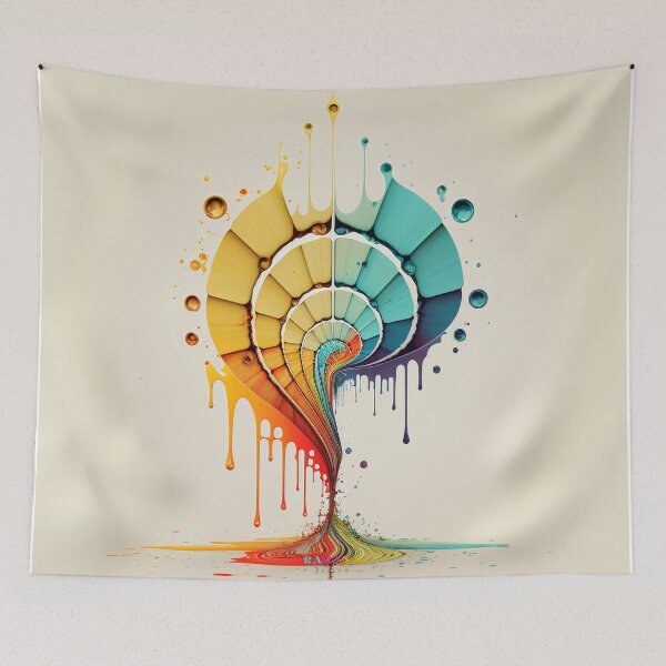 Artikelvorschau, Dripping Colourful Drops in Fibonacci Style for Wall Art, Home and Office Decor entworfen und verkauft von RAGANADesign.