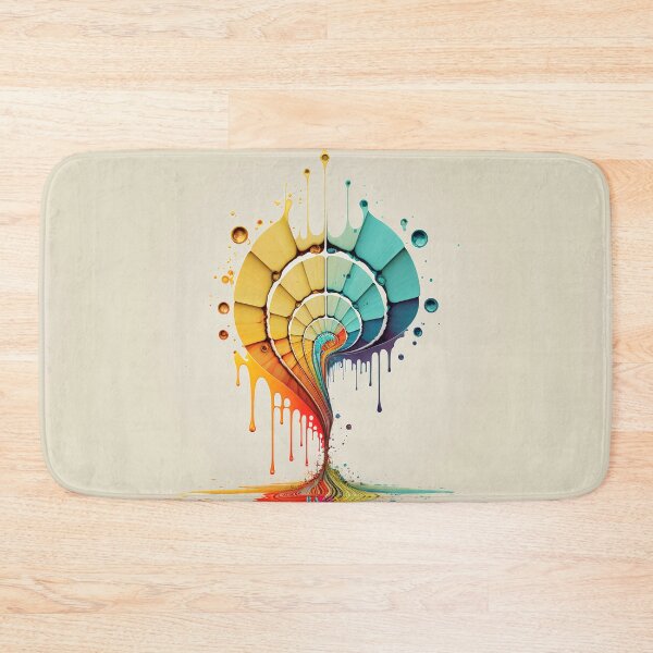 Item preview, Dripping Colourful Drops in Fibonacci Style for Wall Art, Home and Office Decor designed and sold by RAGANADesign.