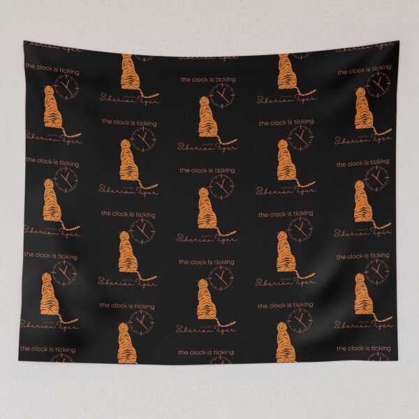 Item preview, Save The Siberian Tiger The Clock is Ticking Drawstring Bag designed and sold by MagicWolfStar.