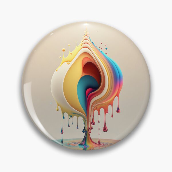 Artikelvorschau, Dripping Colourful Drops in Fibonacci Style for Wall Art, Home and Office Decor entworfen und verkauft von RAGANADesign.