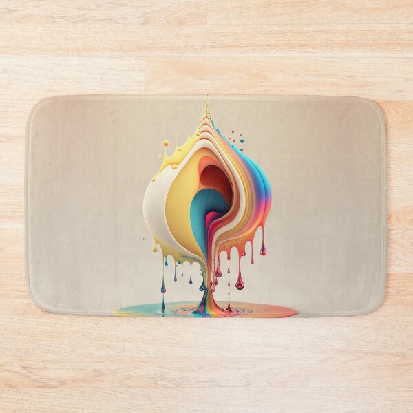 Item preview, Dripping Colourful Drops in Fibonacci Style for Wall Art, Home and Office Decor designed and sold by RAGANADesign.