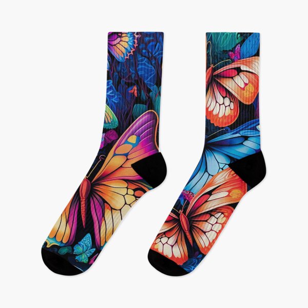 Item preview, Rainbow Butterfly Pattern | Summer Butterflies | Rainbow Butterflies | Monarch Butterflies | high resolution designed and sold by Synthetic-Intel.