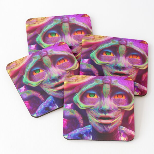 Artikelvorschau, Psychedelic Face #100 - Part of Our Psychedelic Faces Collection entworfen und verkauft von Psychedelic Psychos.
