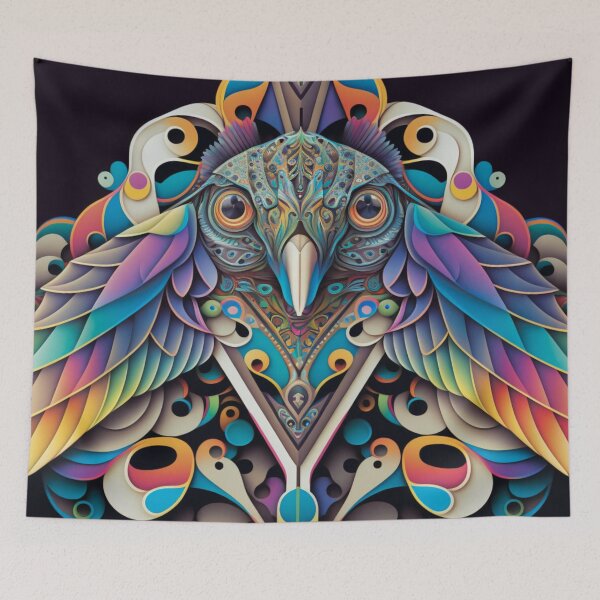 Item preview, Rainbow Bird Pattern | Rainbow Bird | Rainbow Eagle | Vivid Eagle | Rainbow Firebird | Colorful Butterflies | Native Bird |high resolution designed and sold by Synthetic-Intel.