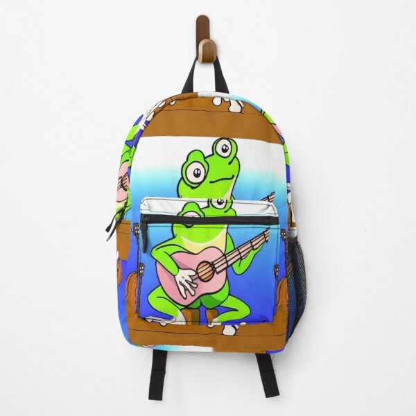 Item preview, Cartoon Frog Playing Guitar on Stage designed and sold by HanaiPrint.