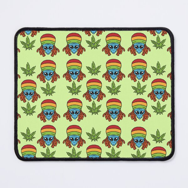 Item preview, alien wearing reggae attribute in vintage style designed and sold by GOODMORNING-ART.