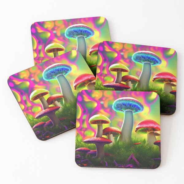 Artikelvorschau, Poster mit psychedelischen Pilzen. entworfen und verkauft von Maniock.