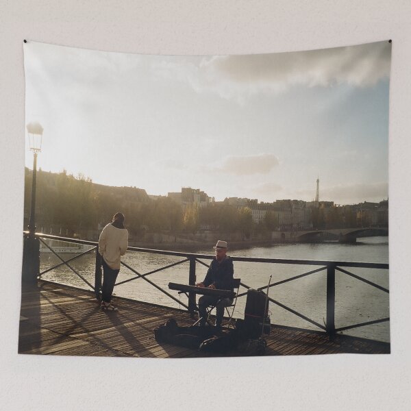 Item preview, Pianist at River Seine, Paris on film  designed and sold by brishootsfilm.