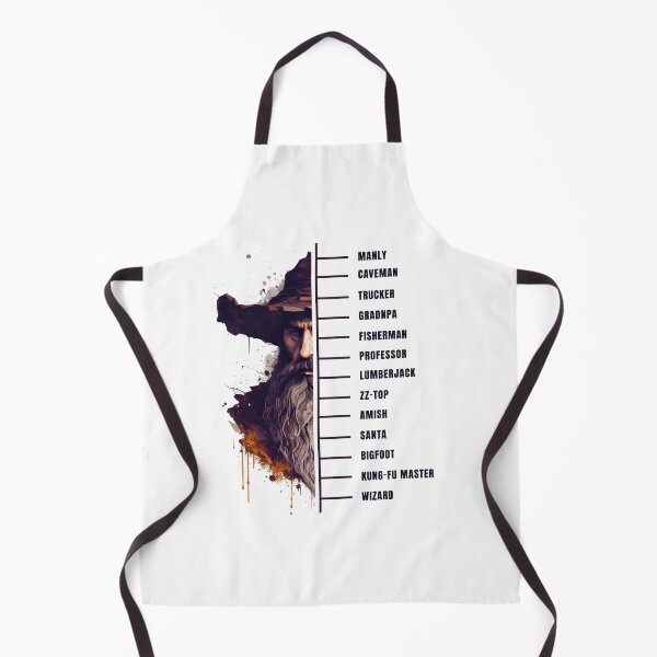 Item preview, Beard measuring awesome wizard white designed and sold by MeditationMind.