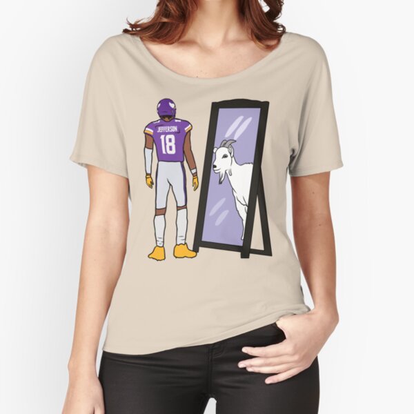 : Kid's T-Shirt Justin Jefferson Mirror Goat Minnesota Youth Sizes  (as1, Alpha, x_s, Regular, Black): Clothing, Shoes & Jewelry