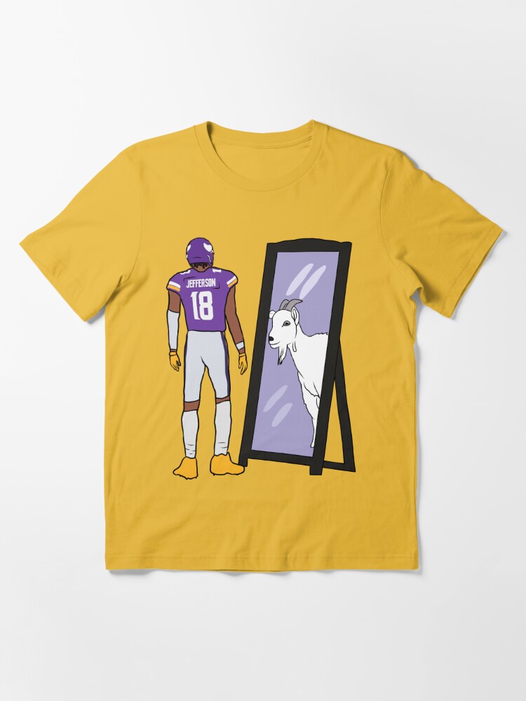 : Kid's T-Shirt Justin Jefferson Mirror Goat Minnesota Youth  Sizes (as1, Alpha, x_s, Regular, Black): Clothing, Shoes & Jewelry