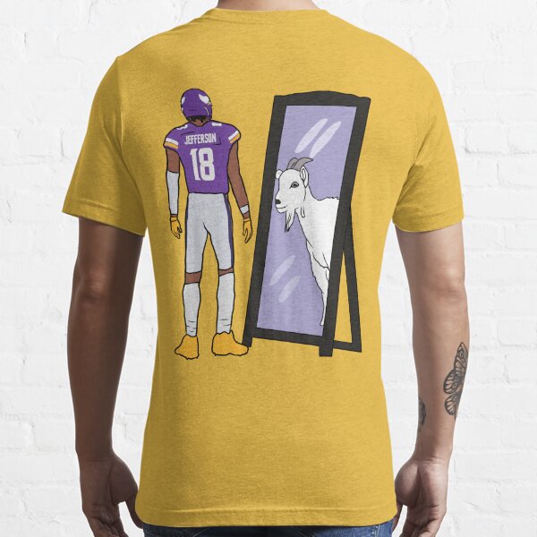 : Kid's T-Shirt Justin Jefferson Mirror Goat Minnesota Youth  Sizes (as1, Alpha, x_s, Regular, Black): Clothing, Shoes & Jewelry