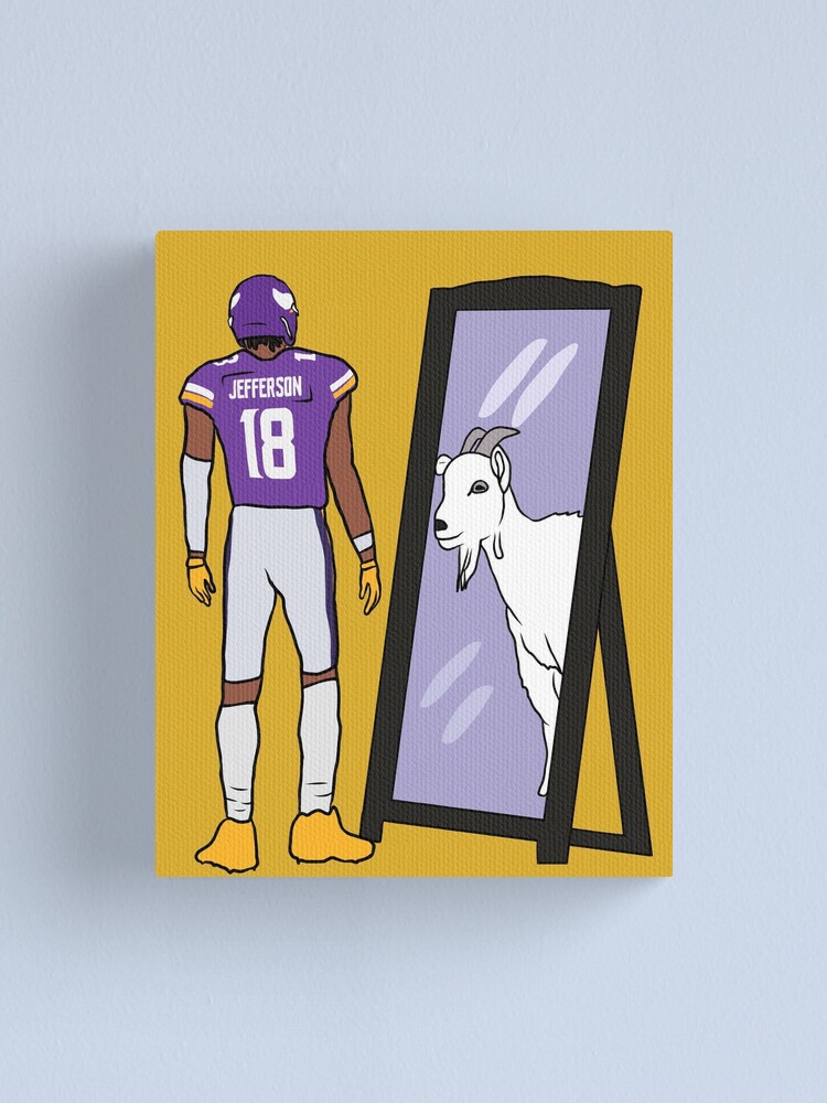 Justin Jefferson Poster Minnesota Vikings Canvas Wrap Wall 