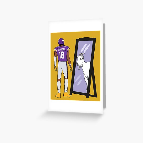 Vista previa del artículo con la obra «Justin Jefferson Espejo CABRA», diseñado y vendido por RatTrapTees.