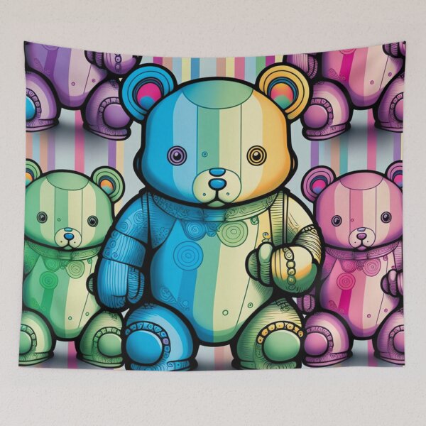 Item preview, Rainbow Bear Pattern | Rainbow Bear | Rainbow Animal | Vivid Bear | Rainbow Bears | Colorful Bear| Colorful Bear |high resolution designed and sold by Synthetic-Intel.