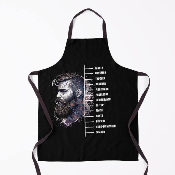Item preview, Beard measuring cool guy black designed and sold by MeditationMind.