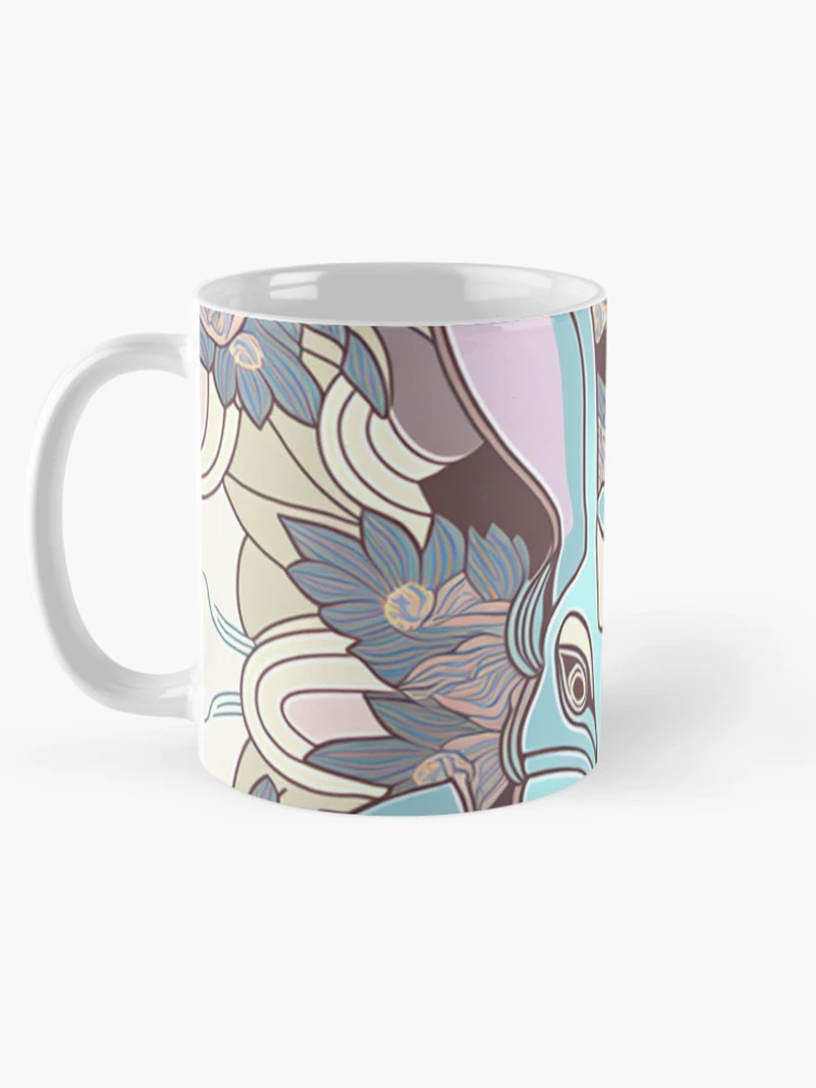 Thumbnail 5 of 6, Coffee Mug, Boss Rabbit Pattern | Cute Anime Rabbit | Year of the Rabbit | Pastel Rabbit | Pastel Easter Rabbit | high resolution  designed and sold by Synthetic-Intel.
