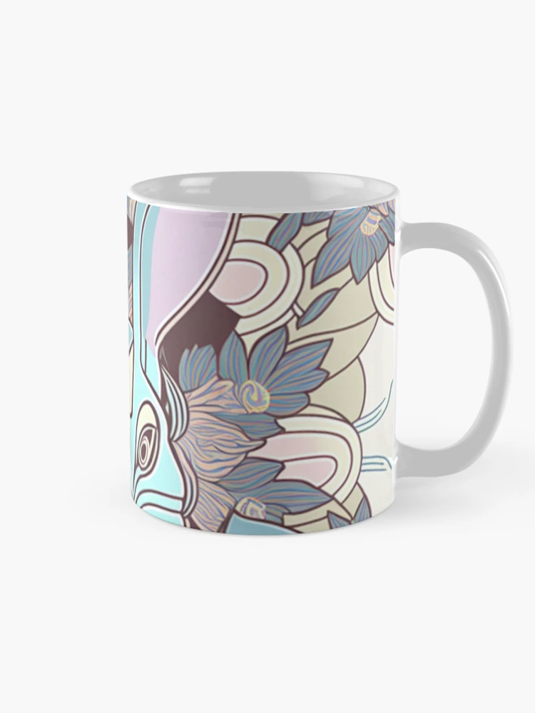 Thumbnail 3 of 6, Coffee Mug, Boss Rabbit Pattern | Cute Anime Rabbit | Year of the Rabbit | Pastel Rabbit | Pastel Easter Rabbit | high resolution  designed and sold by Synthetic-Intel.