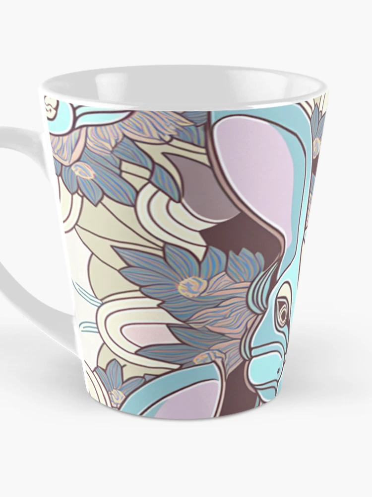 Thumbnail 3 of 4, Coffee Mug, Boss Rabbit Pattern | Cute Anime Rabbit | Year of the Rabbit | Pastel Rabbit | Pastel Easter Rabbit | high resolution designed and sold by Synthetic-Intel.