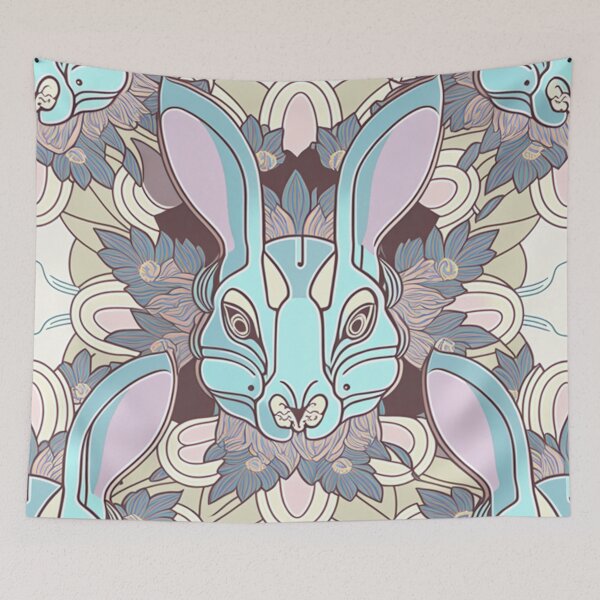 Item preview, Boss Rabbit Pattern | Cute Anime Rabbit | Year of the Rabbit | Pastel Rabbit | Pastel Easter Rabbit | high resolution  designed and sold by Synthetic-Intel.