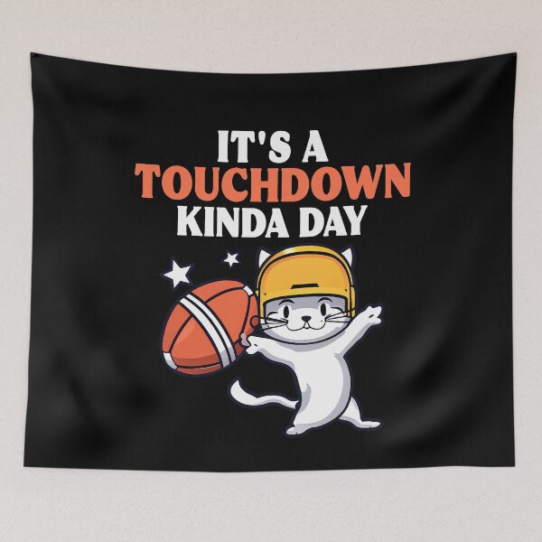 Item preview, It's Touchdown Kinda Day American Sunday Football Game Cats designed and sold by TMelonShop.