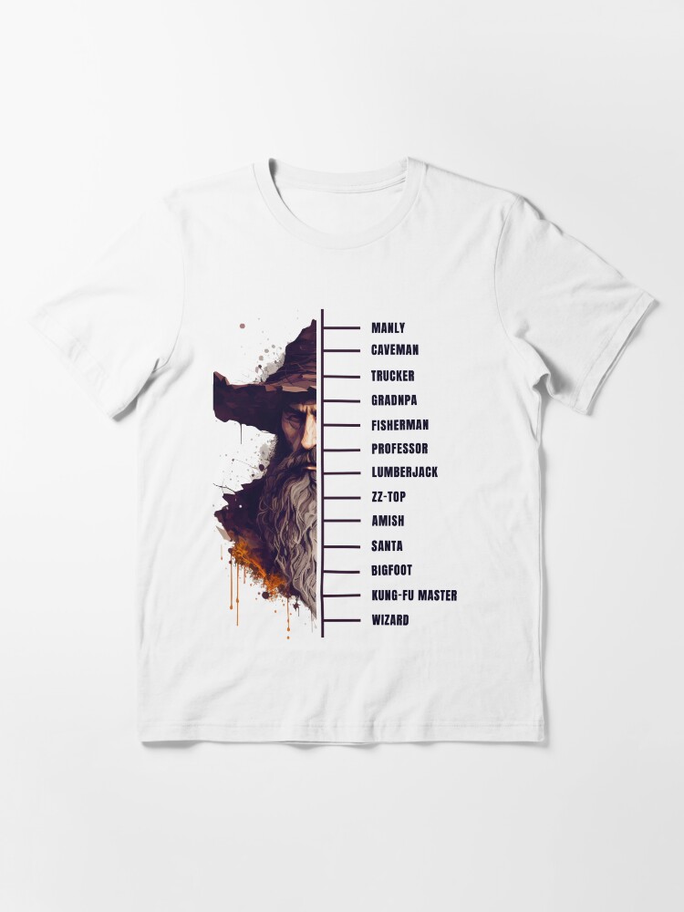 beard measuring t shirt