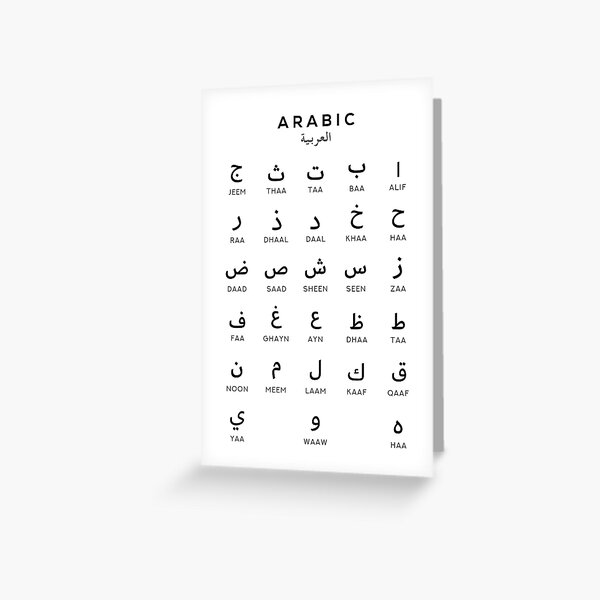 Item preview, Arabisches Alphabet-Diagramm, Sprachdiagramm, weiß designed and sold by typelab.