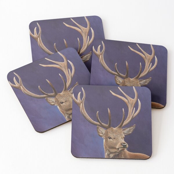 Item preview, Stag on purple background (majestic)  designed and sold by garethwildart.