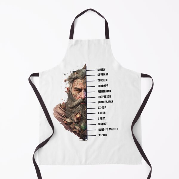 Item preview, Beard measuring viking wizard white designed and sold by MeditationMind.