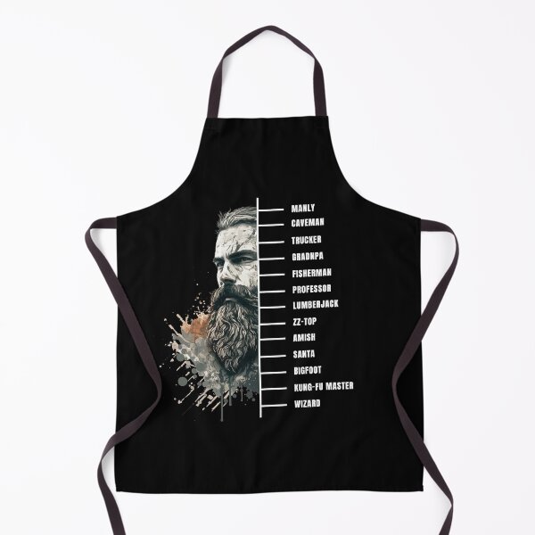 Item preview, Beard measuring viking warrior black designed and sold by MeditationMind.