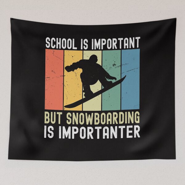 Item preview, Vintage School Is Important But Snowboarding Is Importanter designed and sold by Leader Shirts.