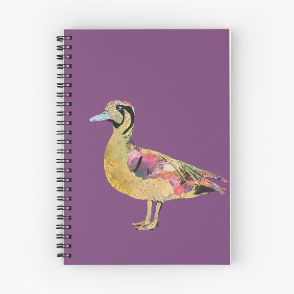 Item preview, Baikal Teal Duck in a Colorful Patchy Collage Pattern  designed and sold by ginaisarty.