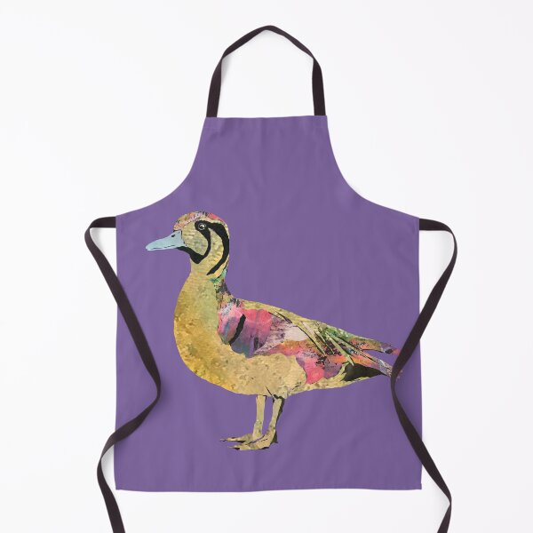 Item preview, Baikal Teal Duck in a Colorful Patchy Collage Pattern designed and sold by ginaisarty.