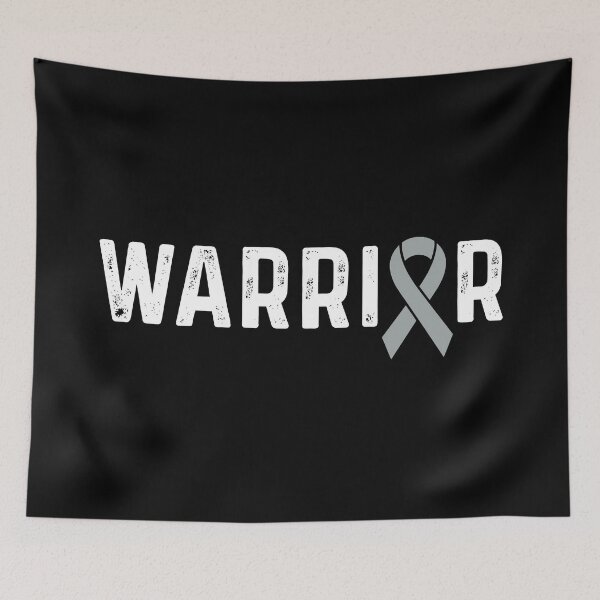 Item preview, Brain Cancer Awareness Gray Ribbon Warrior  designed and sold by CancerMerch.