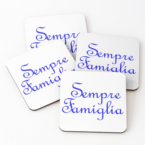 Item preview, Sempre Famiglia means Always Family in Italian (Blue letters) designed and sold by SunnyDazDesign.