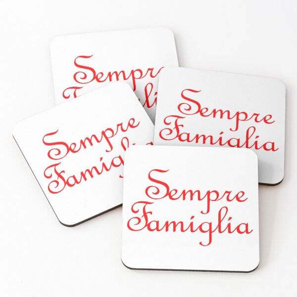 Item preview, Sempre Famiglia means Always Family in Italian (Red letters) designed and sold by SunnyDazDesign.