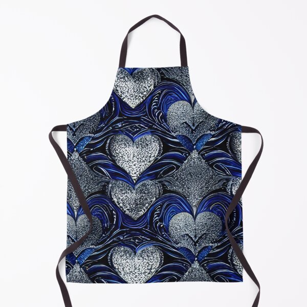 Item preview, Silver hearts on blue designed and sold by CallaCoralia.
