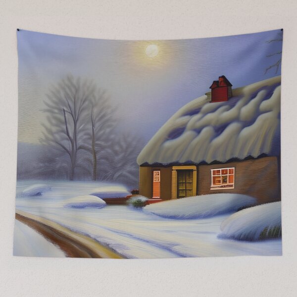 Item preview, Pretty Winter Cabin designed and sold by Poetic Patterns Studio.