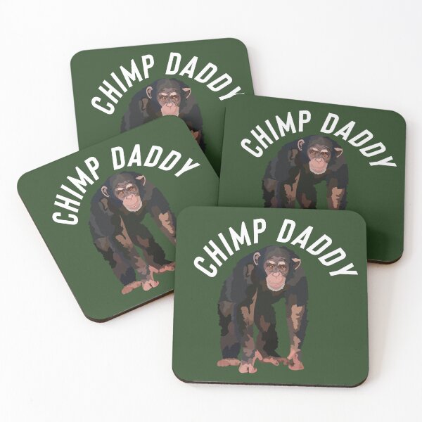 Item preview, Chimp Daddy,Chimpanzee – Intelligent and Social Great Ape Illustration designed and sold by PrettylittlepastelUk.