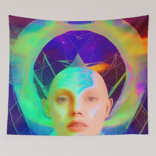 Item preview, One Love No.3 - Astral Cosmic AI Illustration designed and sold by Recall-Design.